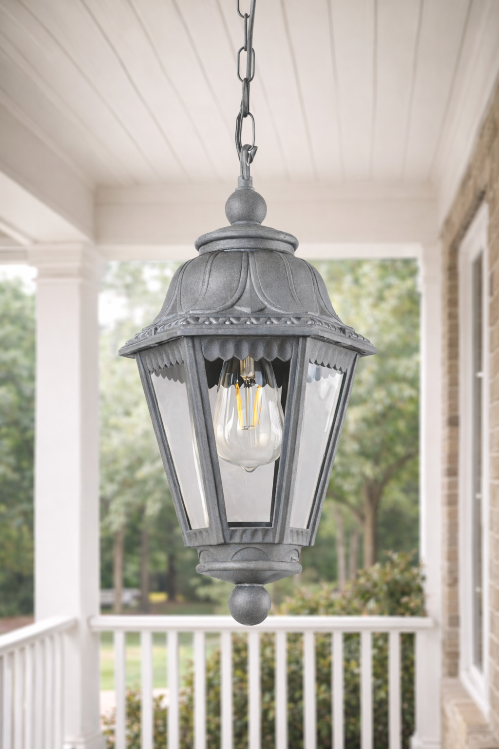 HDC Classic Black Outdoor Hanging Lantern Light