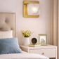HDC Modern Gold Finish Luxury Frosted Glass Square Wall Light for Living Room, Bedroom