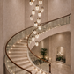HDC 18 Lights Luxury Crystal Double Height Chandelier for Staircase & Lobby