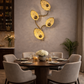 HDC Luxury Golden Leaf Designer Wall Light for Living Room, Bedroom