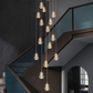 HDC 16 Lights Luxury Double Height Multi-Drop Glass Chandelier