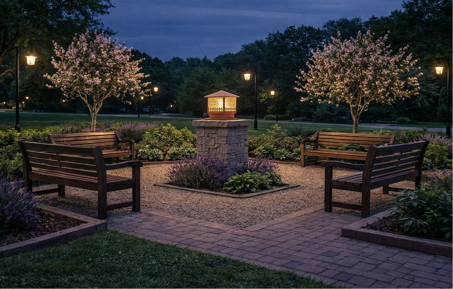 HDC Premium Warm Ambient Metal & Glass Finish Outdoor Pillar Gate Light