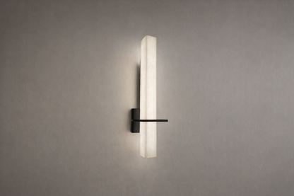 HDC Luxury Marble Finish Gold/Black Vertical LED Wall Light For Living Room, Bedroom