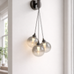 HDC Luxury Amber/Smoke Triple Glass Globe Wall Light For Living Room