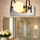 HDC Luxury Black & Rose Gold Dual Globe Vanity Mirror Light