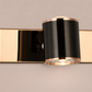 HDC Luxury Black & Rose Dual Cylinder Mirror Light