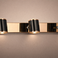 HDC Luxury Black & Rose Dual Cylinder Mirror Light