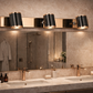HDC Luxury Black & Rose Dual Cylinder Mirror Light