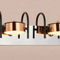 HDC Luxury Rose Gold & Black Acrylic LED Mirror Wall Light for Washroom