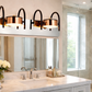 HDC Luxury Rose Gold & Black Acrylic LED Mirror Wall Light for Washroom