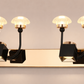 HDC Luxury Black & Rose Gold Dual Mushroom Crystal Mirror Light