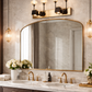 HDC Luxury Black & Rose Gold Dual Mushroom Crystal Mirror Light