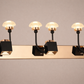 HDC Luxury Black & Rose Gold Dual Mushroom Crystal Mirror Light