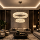 HDC Luxury Crystal Ring Chandelier for Bedroom, Living Room