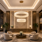HDC Luxury Crystal Ring Chandelier for Bedroom, Living Room