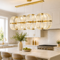 HDC 1200mm Modern Luxury Crystal LED Linear Chandelier Light for Dining Room & Living Space