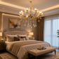 HDC Luxury 8 Light Crystal Chandelier Ceiling Light for Living Room, Dining Room & Hotel Lobby