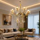 HDC Luxury 8 Light Crystal Chandelier Ceiling Light for Living Room, Dining Room & Hotel Lobby
