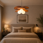 HDC Vintage Woven Rattan Pendant Light for Bedroom, Living Room