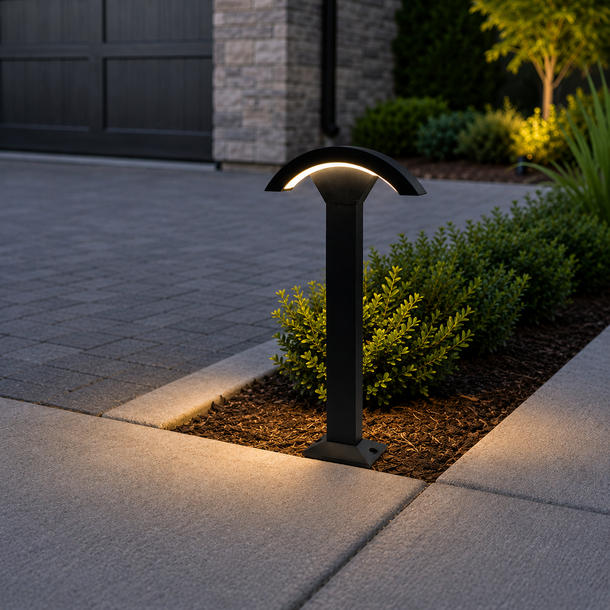 HDC 300/600/1000mm Modern Waterproof LED Bollard Lawn Light for Garden Pathway Outdoor Lighting
