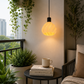 HDC Modern Swirl Glass Pendant Light for Living Room, Bedroom & Dining Area