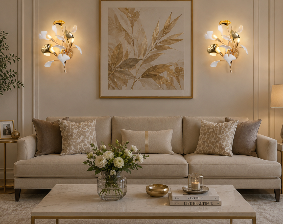 HDC Modern Tree Leaf Wall Light For Living Room