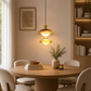 HDC Luxury Amber Crystal Glass Pendant Light for Dining, Bedside & Living Room