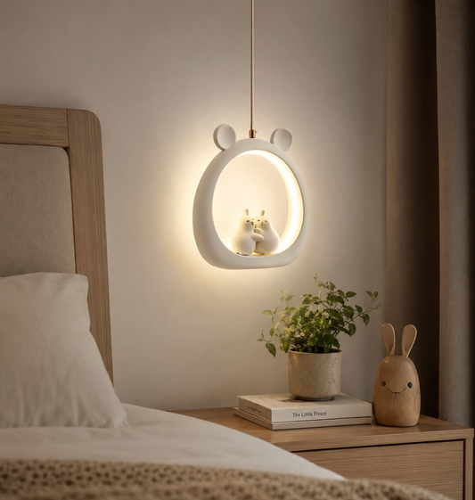 HDC Cream Cute Warm Kids Room Girl Bedroom Hanging Pendant Light