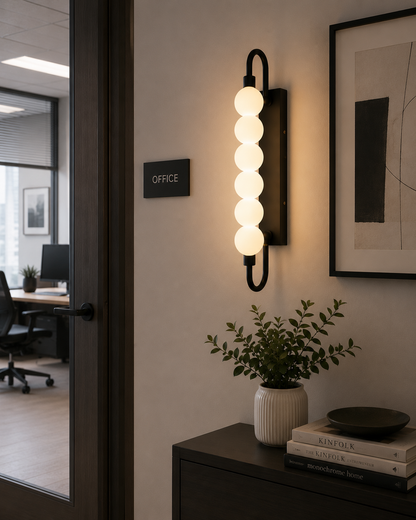 HDC Black & White Modern Linear Bubble LED Wall Light