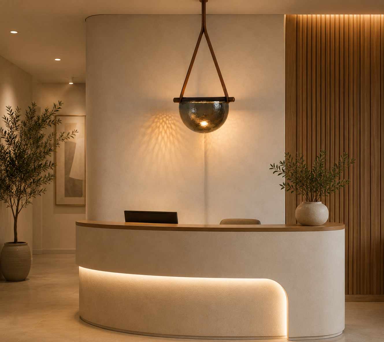 HDC Modern Hanging Bowl Pendant Light for Bedroom, Living Room & Café Décor