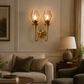 Ojaro Modern Vintage Glass Wall Light for Bedroom, Living Room & Hallway