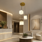 HDC Modern Marble Cube Triple Pendant Hanging Light for Living Room, Dining Area & Staircase
