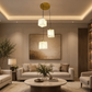 HDC Modern Marble Cube Triple Pendant Hanging Light for Living Room, Dining Area & Staircase