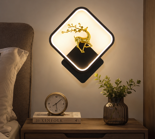 Ojaro Modern Deer LED Wall Light for Bedroom, Living Room & Dining Area