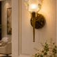 Ojaro Modern Ribbed Glass Wall Light for Bedroom, Living Room & Hallway