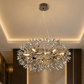 HDC Luxury Smoke Crystal Ring Chandelier for Bedroom, Living Room