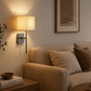 HDC Modern Fabric Shade Wall Light for Bedroom & Living Room