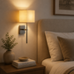 HDC Modern Fabric Shade Wall Light for Bedroom & Living Room