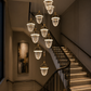HDC Luxury 10 Light Crystal Cascade Double Height Chandelier for Staircase & Lobby