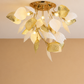 HDC Luxury Golden & White Leaf Ceiling Chandelier