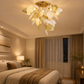 HDC Luxury Golden & White Leaf Ceiling Chandelier