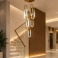 HDC 10 Lights Luxury Double Height Loop LED Chandelier for Staircase & High Ceiling Spaces