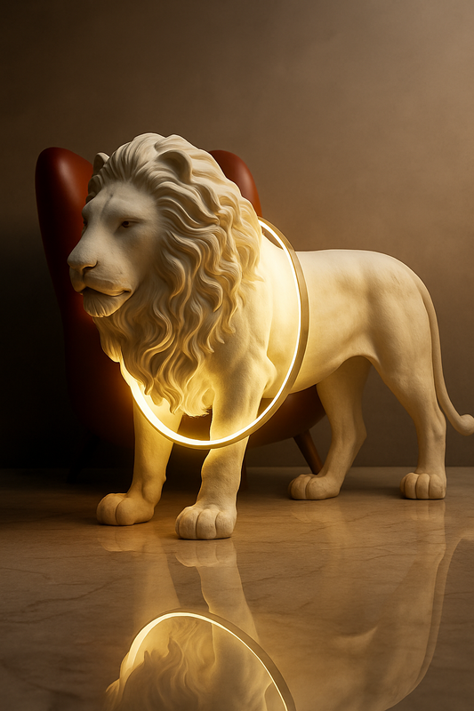 HDC Lion-shaped Postmodern Sculpture Decorative Floor Lamp