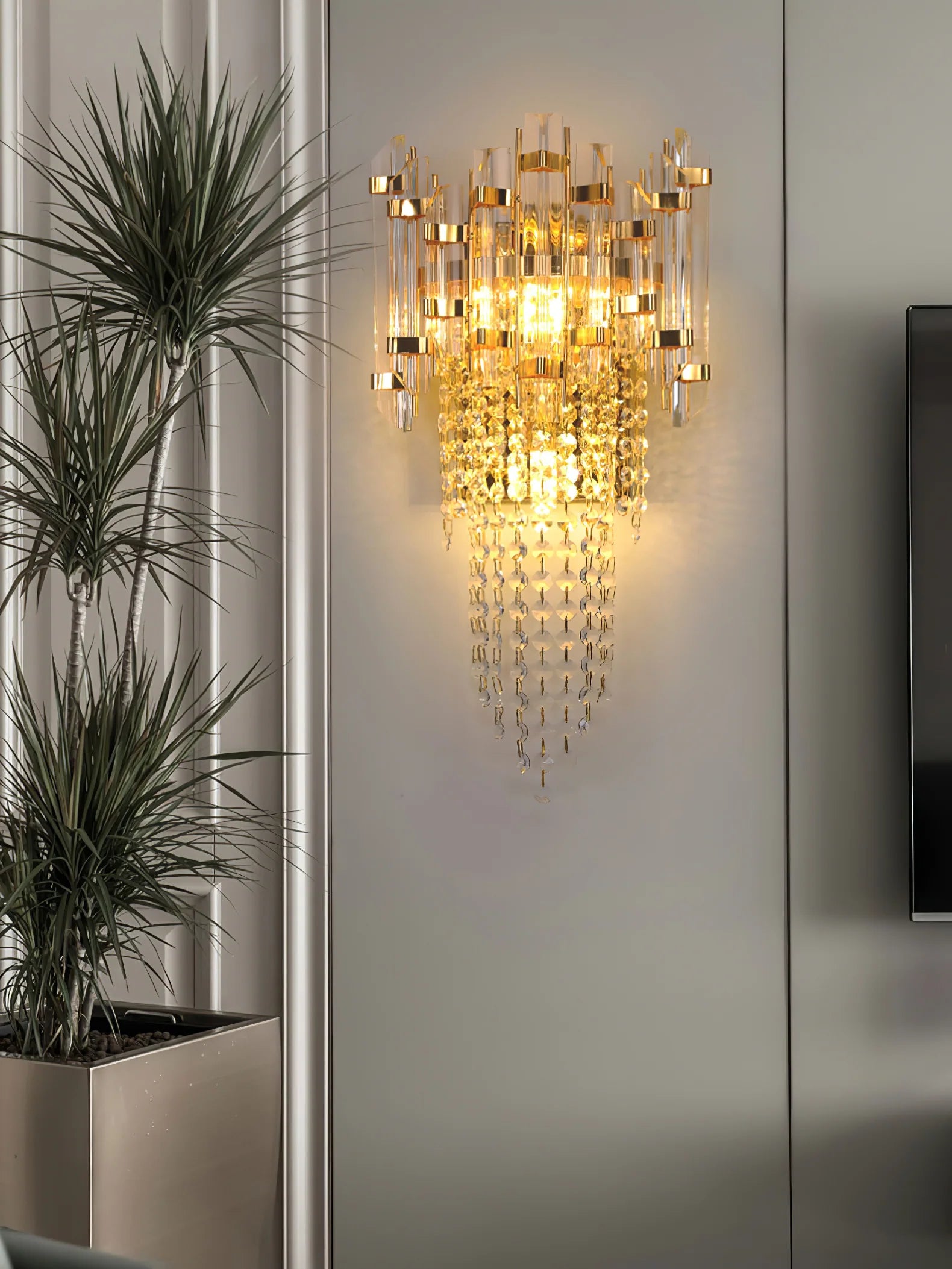 wall chandelier, wall lamps, Ceiling lights, chandelier, modern chandelier, pendant lights, Buy chandelier online, lights, lighting, buy lights online, lamps and lights, hdc lights, home decor, wall hangings, wall lamps for bedroom, wall fancy lights,  jhumar for home, lamps for living room