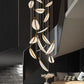 HDC 16 Lights LED Acrylic Leaf  Double Height Stair Chandelier