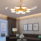 Hdc Invisible Gold Rings Ceiling Fan Chandelier With Remote 4 Retractable Abs Blades - Warm White