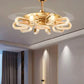 Hdc 8 Lights Oval Crystal Ceiling Fan Chandelier With Three Color Setting Control With Remote