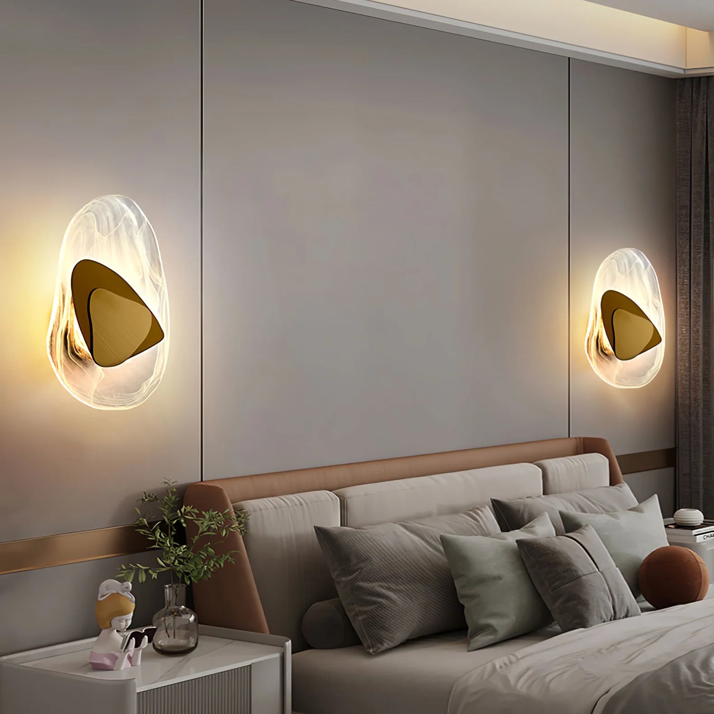 HDC Nordic Modern Creative Glass LED Wall Sconce For Living Room, Bedroom