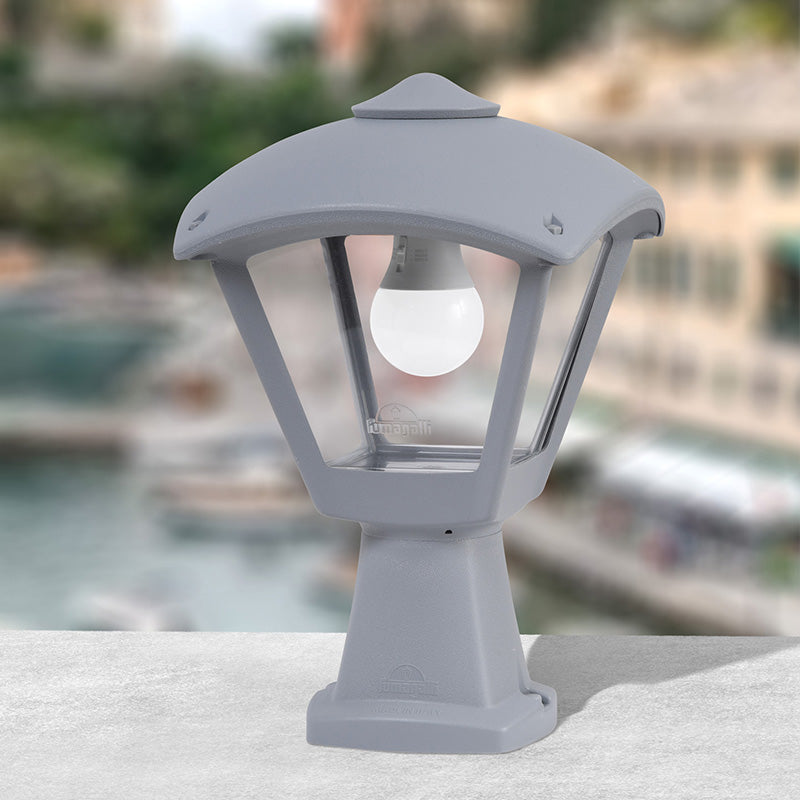 HDC Classic Black Outdoor Gate & Pillar Lantern Light for Outdoor Areas