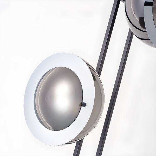 HDC Black Modern 3 Lights Nordic Style LED Standing Light Floor Lamp for Reading, Bedroom & Study